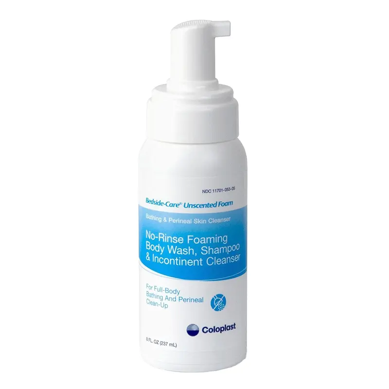 Bedside-Care Rinse-Free Shampoo and Body Wash 8.1 oz. Pump Bottle Unscented (1077625_EA) 1/EA