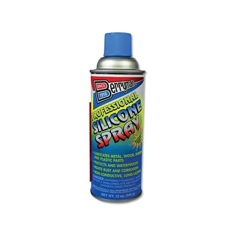 Berryman Professional Silicone Spray, 12 oz, Aerosol with Extension Tube (084-1716) Case of 12