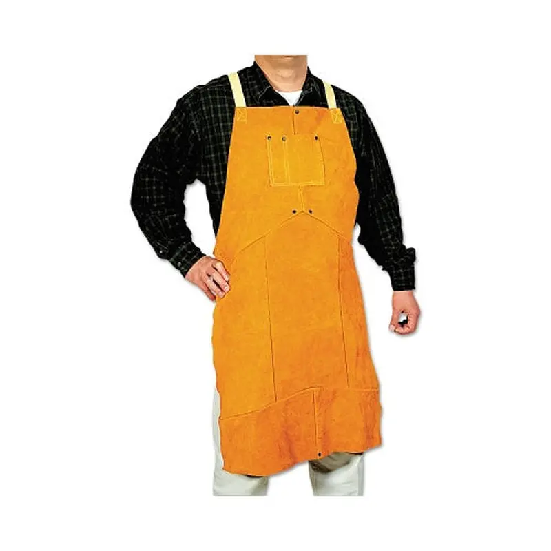 Best Welds Select Split Cowhide Leather Bib Apron, 24 in W x 42 in L, Golden Brown (902-Q-6) Each