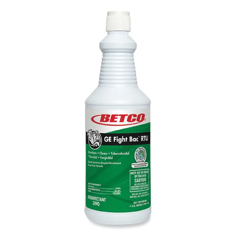Betco GE Fight Bac RTU Disinfectant, Fresh Scent, 32 oz Bottle, 12/Carton (BET3901200) Case of 12