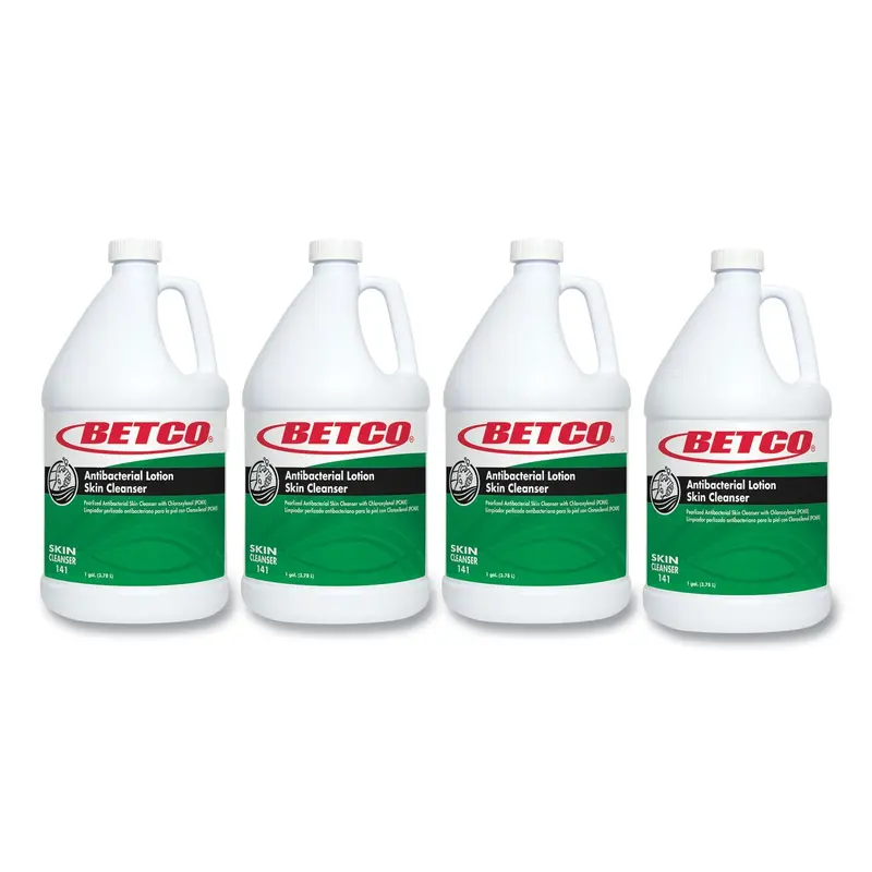 Betco Antibacterial Lotion Skin Cleanser, Tropical Hibiscus, 1 gal Bottle, 4/Carton (BET1410400) Case of 4