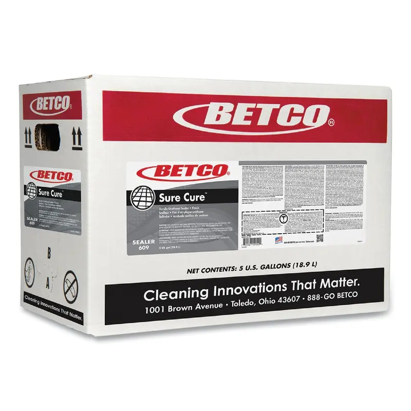 Betco Sure Cure Urethane Fortified Sealer/Finish, 5 gal Bag-in-Box (BET609B500) Each