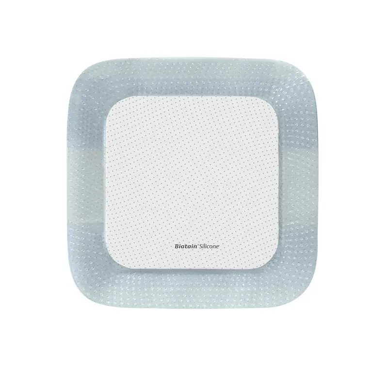 Biatain Silicone Foam Dressing 5 X 5 Inch With Border Film Backing Silicone Adhesive Square Sterile (868353_BX) 10/BX