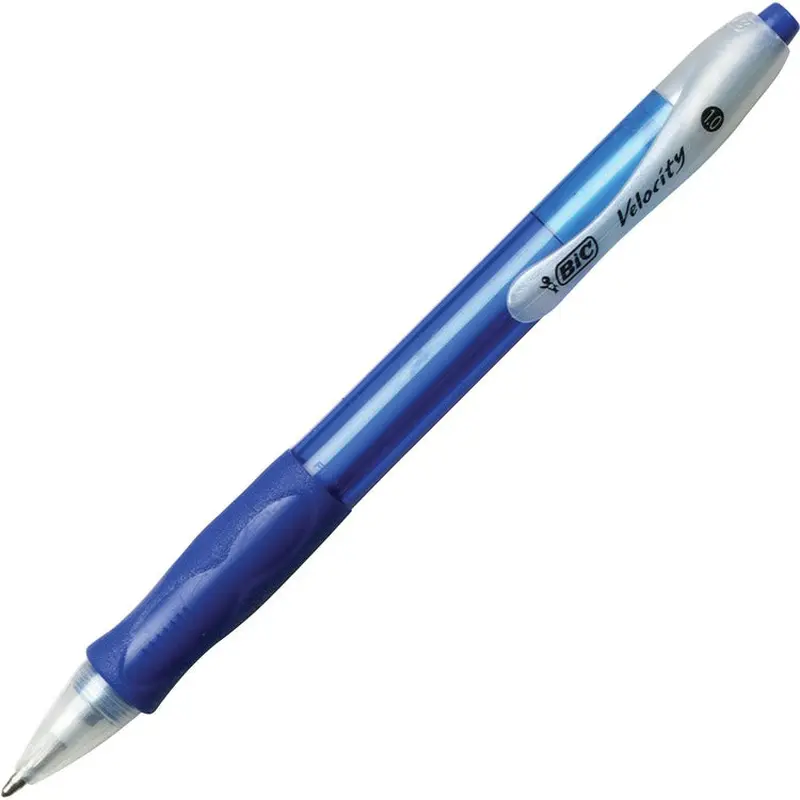 BIC Velocity Retractable Ballpoint Pen, Medium 1mm, Blue Ink & Barrel, 36/Pack (BICVLG361BE) Pack of 36