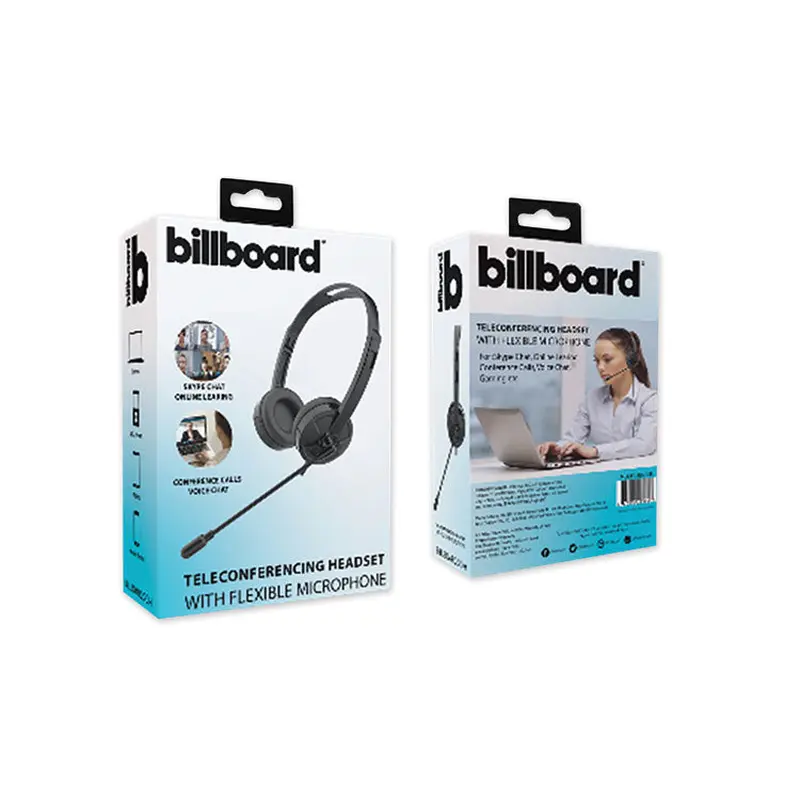 billboard Telecom Headset Binaural Over The Head Headset, Black (ECABB2948) Each
