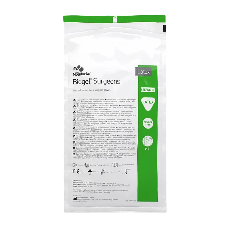 Biogel Surgeons Surgical Glove Size 7 Sterile Latex Standard Cuff Length Micro-Textured Straw Not Chemo Approved (184861_BX) 50/BX