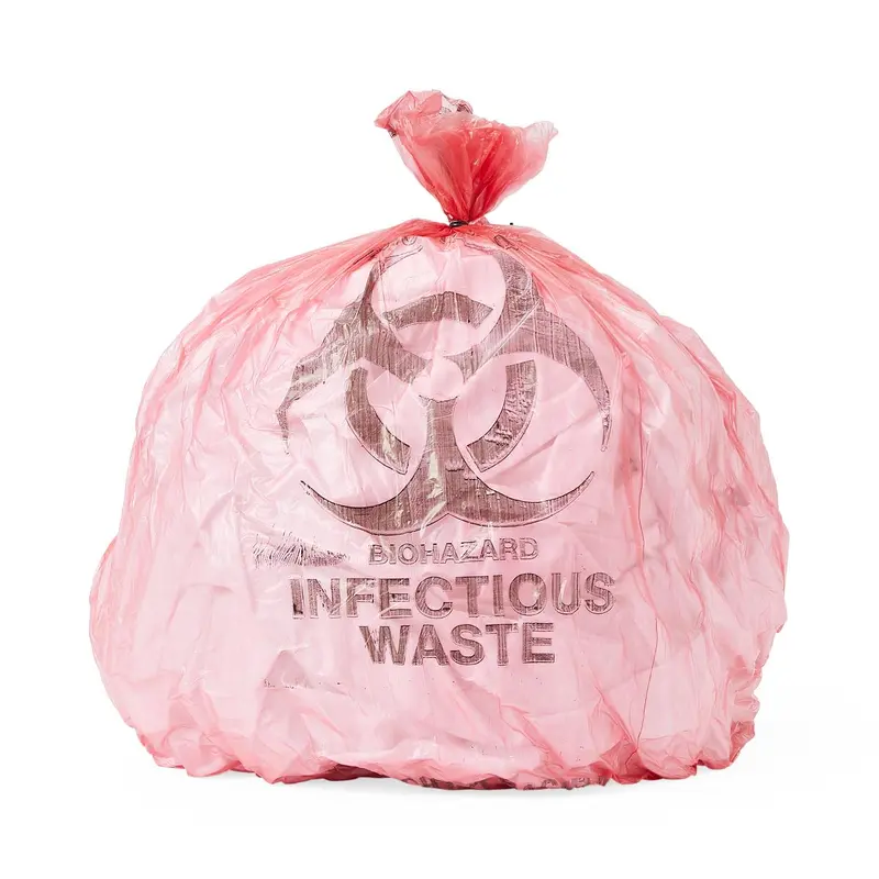 Biohazard Liner, Red, 24 x 24, 13 Mic, 25/Roll, 40 Rolls (1000 Bags)/Case, 1000/CS (NONHDR24RL) Case of 1000