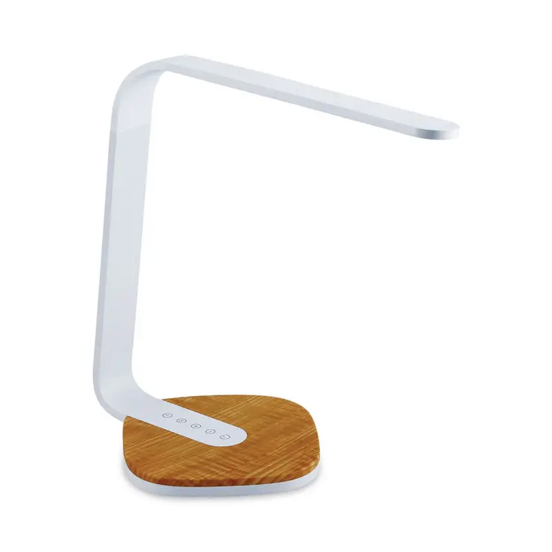 BLACK DECKER LED Desk Lamp, White/Wood (BOSVLED1818BD) Each