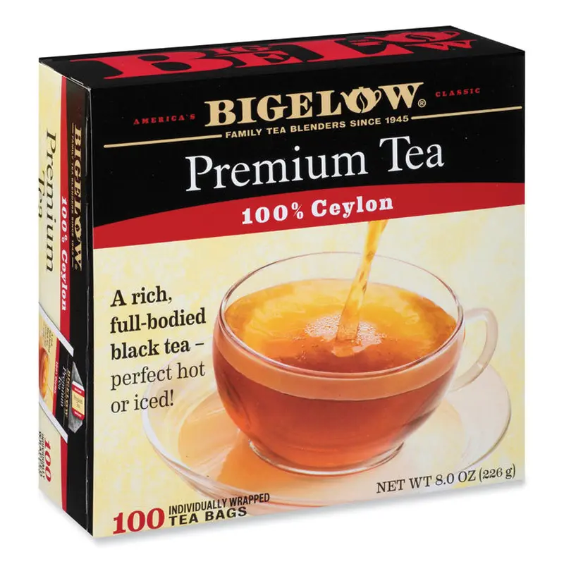 Bigelow Single Flavor Tea, Premium Ceylon, 100 Bags/Box (BTC00351) Box of 100