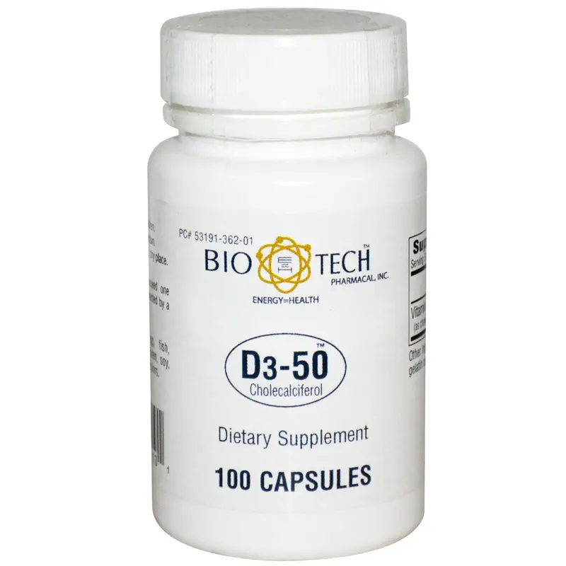 Bio Tech Vitamin Supplement Vitamin D3 5,0000 IU Strength Capsule 100 per Bottle (635581_BT) 1/BT