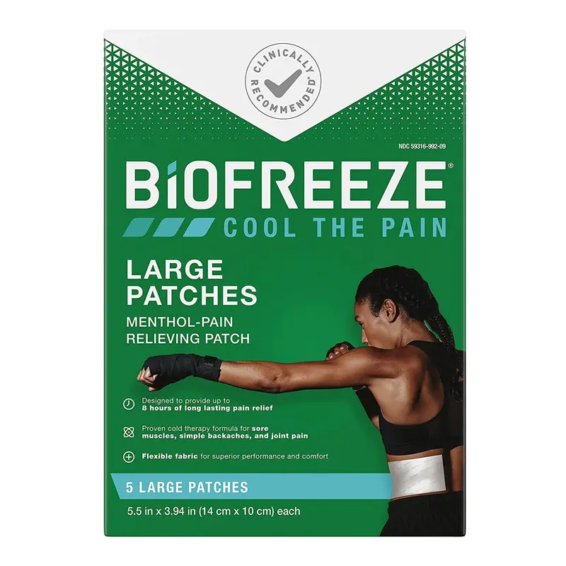 Biofreeze Topical Pain Relief 5% Strength Menthol Patch 5 per Box (1223463_CS) 120/CS