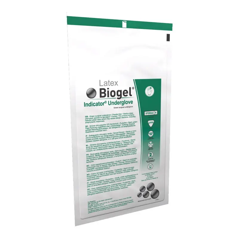 Biogel Indicator Underglove Surgical Underglove Size 7 Sterile Latex Standard Cuff Length Smooth Green Not Chemo Approved (359957_PR) 1/PR