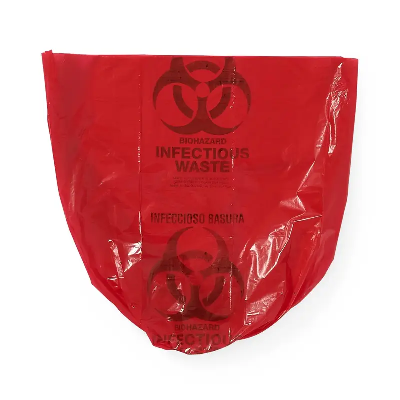 Biohazard Liner, Red, 24 x 24, 1.2 Mil, 25/Bag, 20 Bags (500 Liners)/Case, 500/CS (EVSBL242412RP) Case of 500