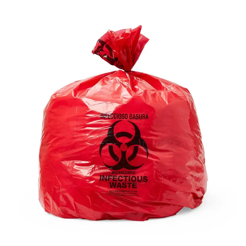 Biohazard Liner, Red, 40 x 55, 3.0 Mil, Flat, 50/CS (NON304055) Case of 50