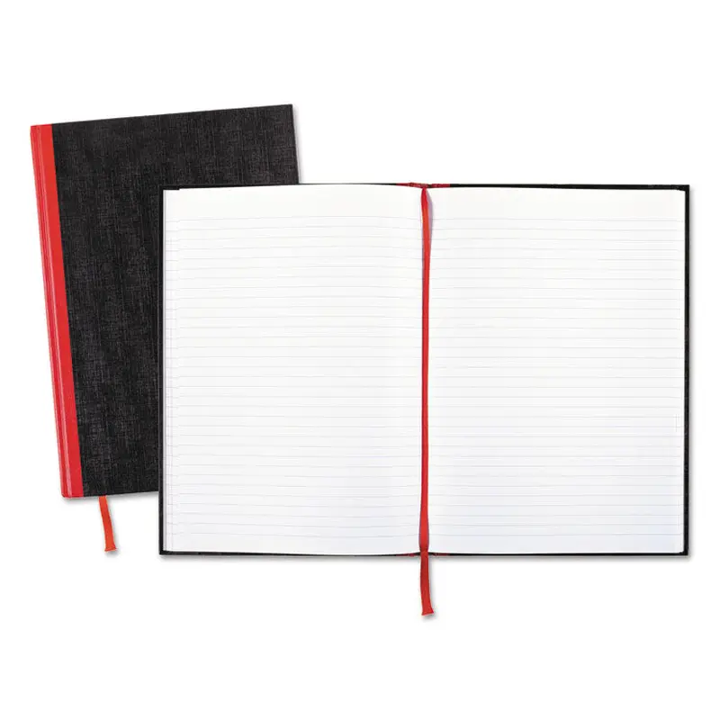 Black n' Red Hardcover Casebound Notebooks, SCRIBZEE Compatible, 1-Subject, Wide/Legal Rule, Black Cover, (96) 11.75 x 8.25 Sheets (JDKD66174) Each