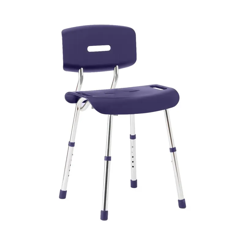 Blue Shower Chair with Backrest, 300 lb. Weight Capacity, Microban Treated, 1/CS (G2-112KMX1) Case of 1