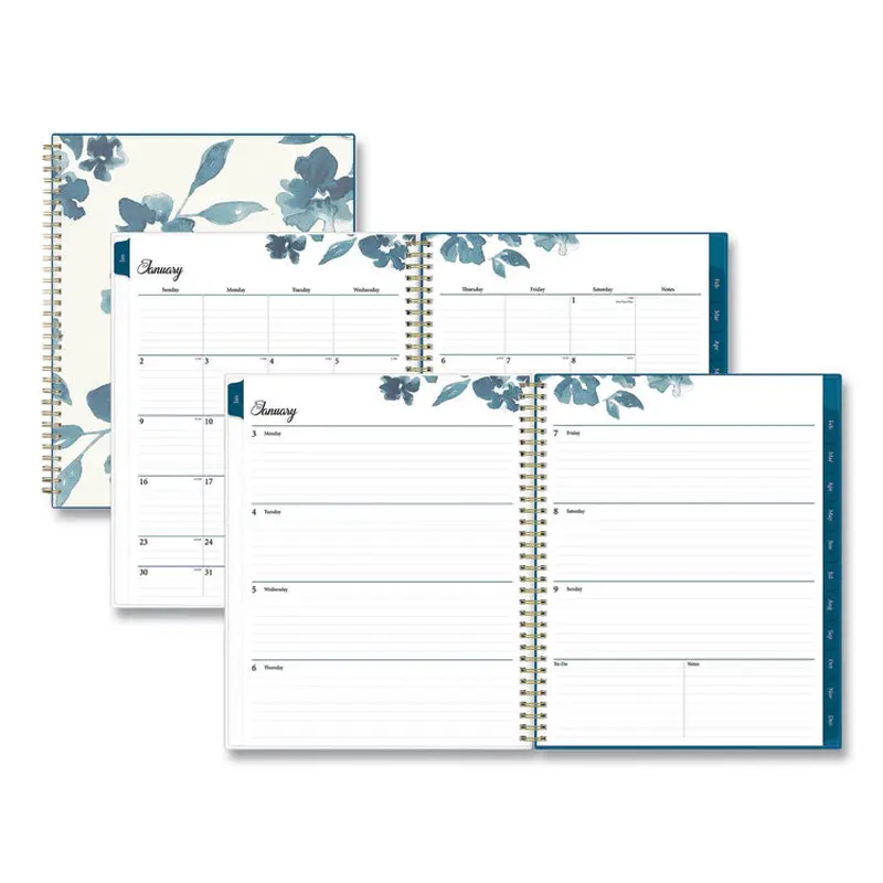 Blue Sky Bakah Blue Weekly/Monthly Planner, Floral Artwork, 11 x 8.5, Blue/White Cover, 12-Month (Jan to Dec): 2026 (BLS137261) Each