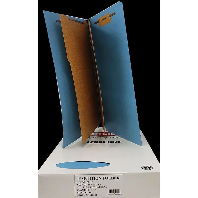 2 PARTITION FOLDER LATERAL BLUE LEGAL BOX/15