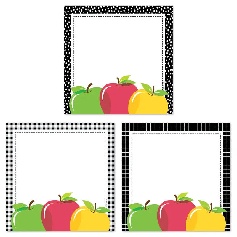 APPLE CARDS (APPLE TIME) 6 INCH DESIGNER CUT OUTS