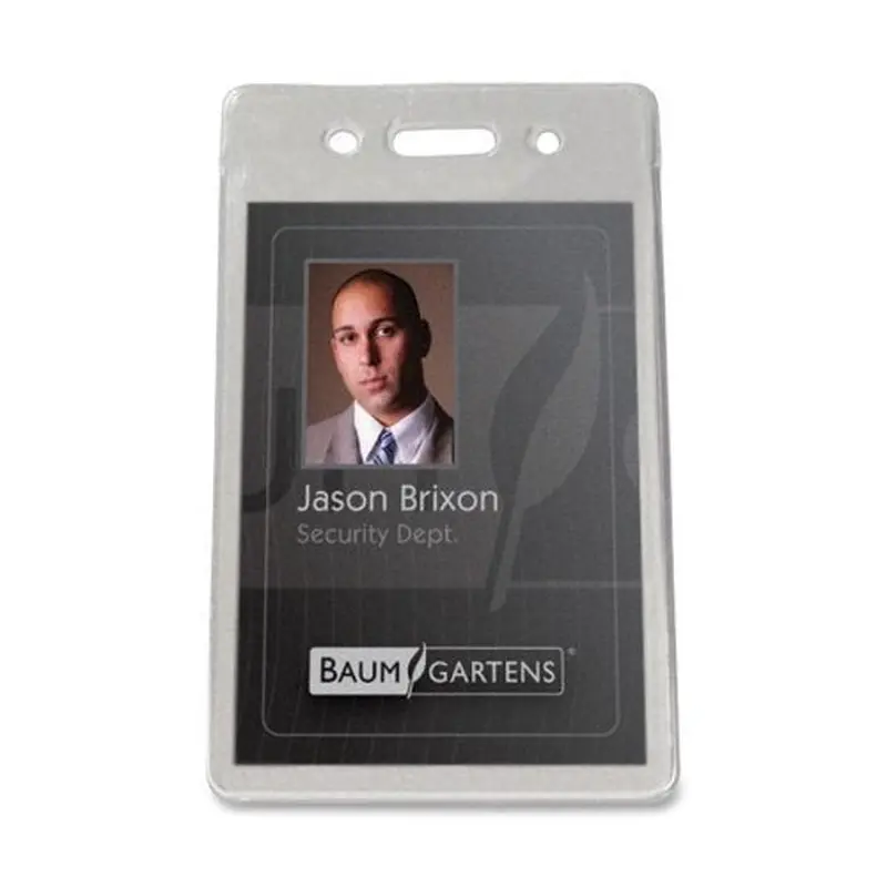 BADGE HOLDER VERTICAL 2.125" X 3.375" CLEAR 50/PK