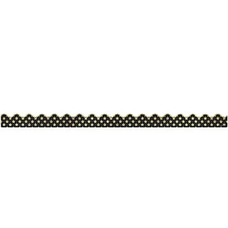 BORDE SCALLOPED GOLD GLITTER STARS