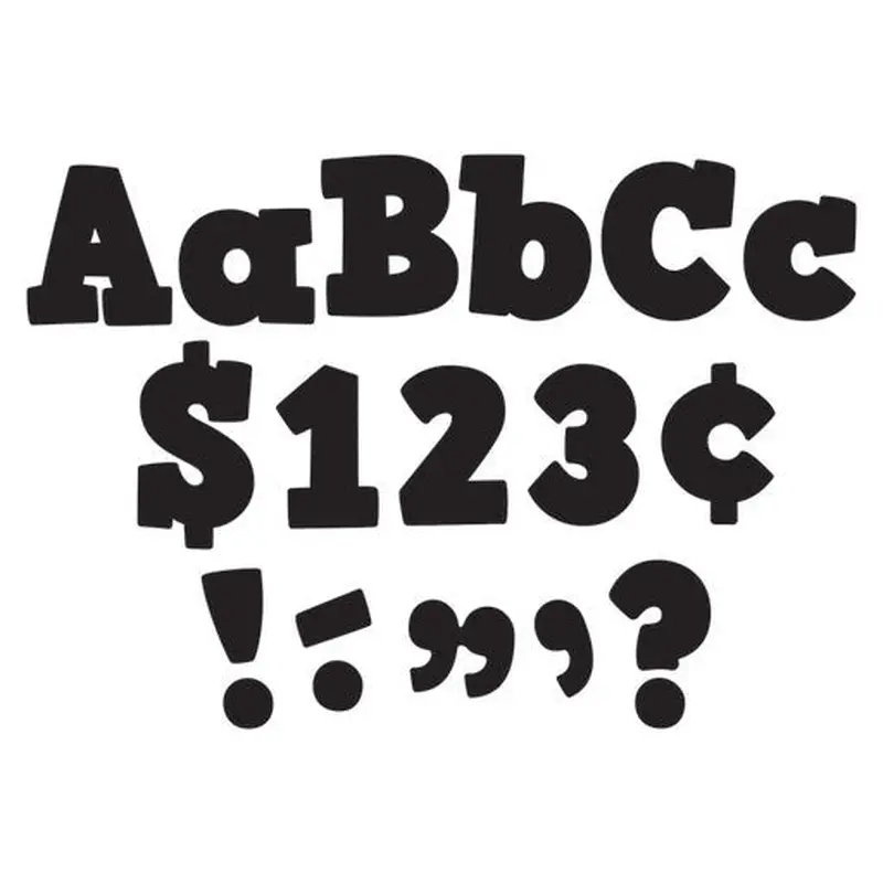 BLACK BOLD BLOCK LETTERS