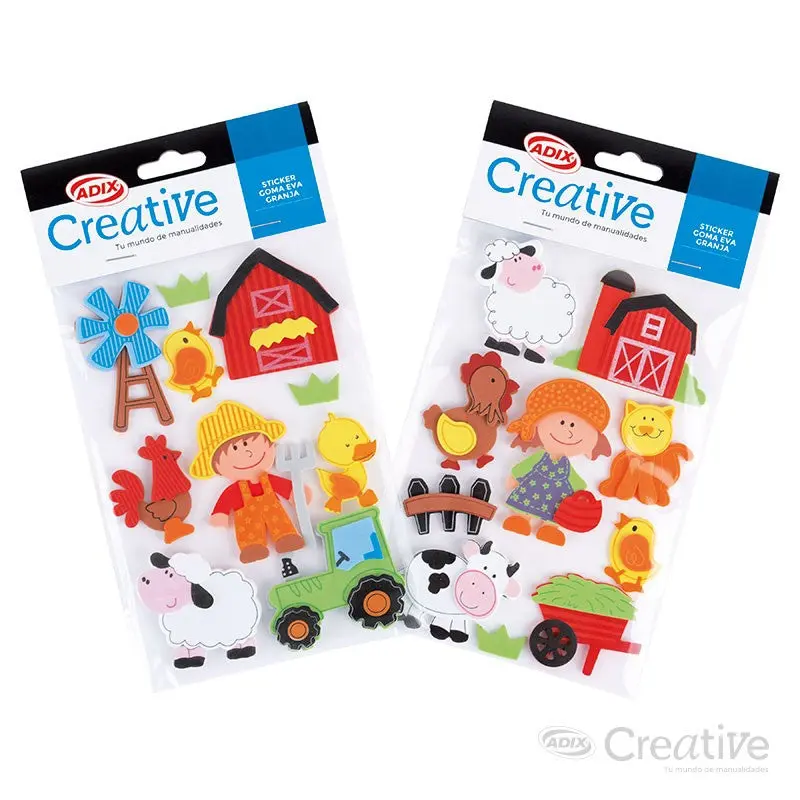 STICKER FOAMY GRANJA SURTIDO 10 PCS