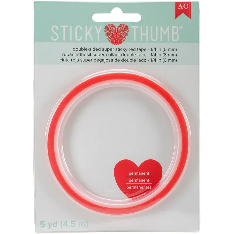 SUPER STICKY RED TAPE 5YARDS 1/4''