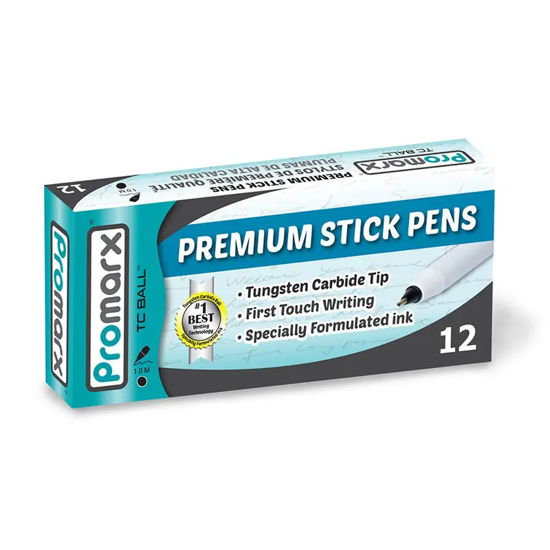 TC BALL PEN MEDIUM STICK BLACK CJ.12