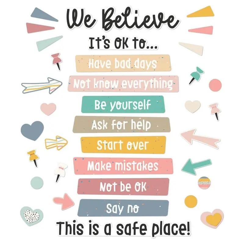 We Belong Motivational Bulletin Board Set 82pcs