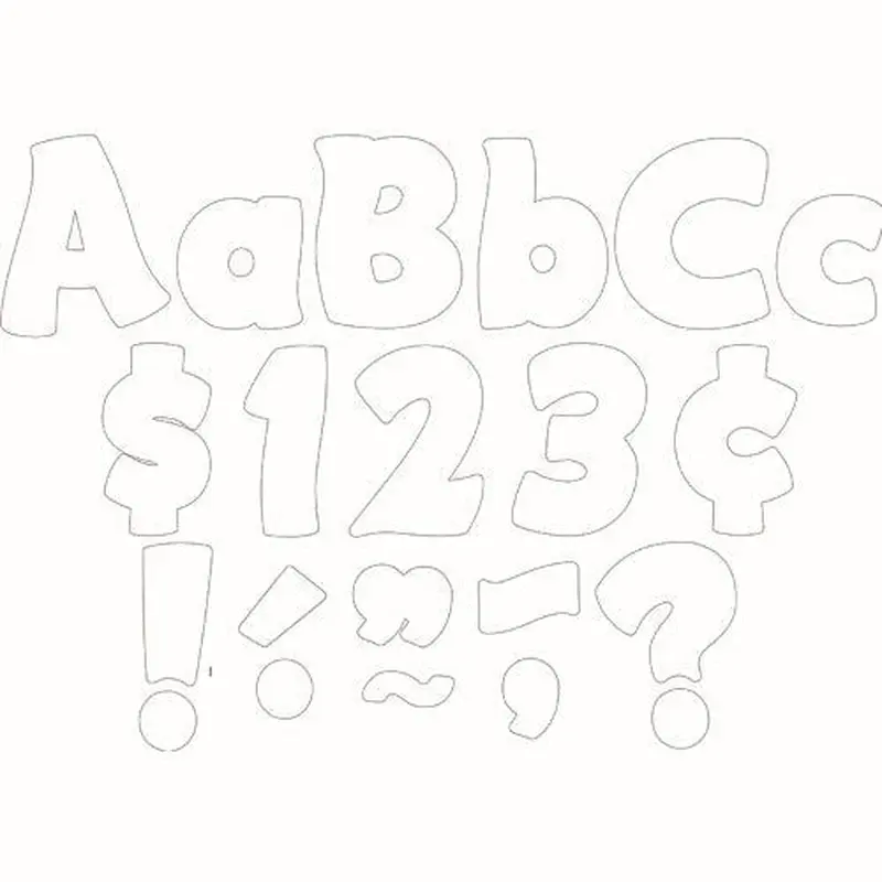 WHITE FUNTASTIC LETTERS