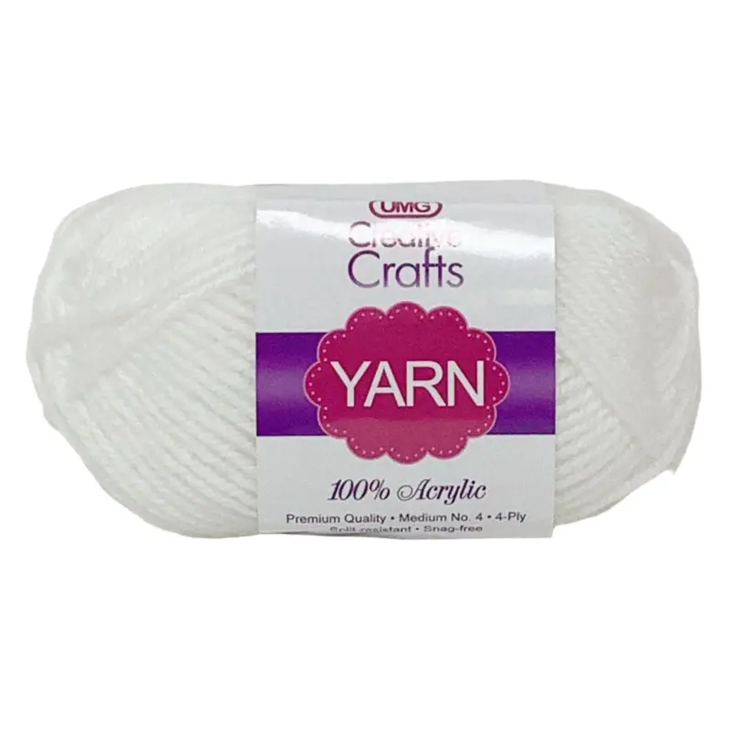 YARN ACRYLIC WHITE 2OZ