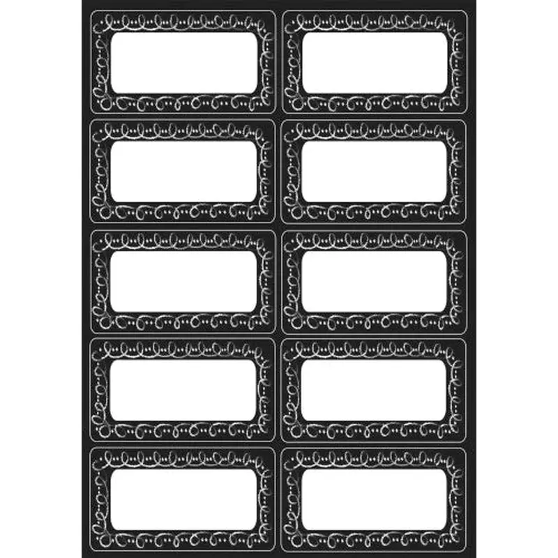 Ashley Magnetic Die-Cut Large Nameplates & Labels, Chalk Loops (ASH 19014)