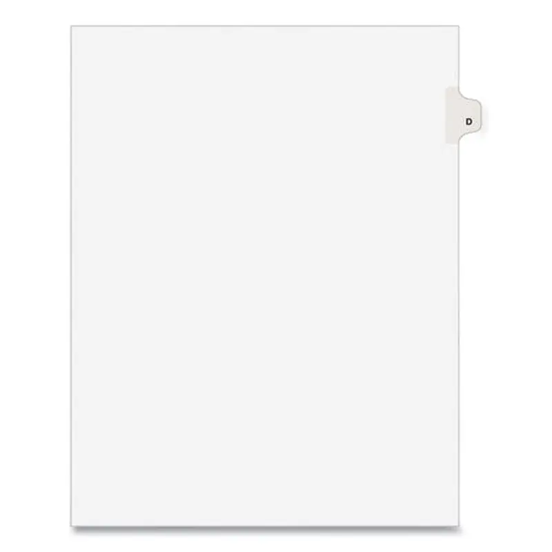 TAB,SIDE,LTR,TAB D,25/PK