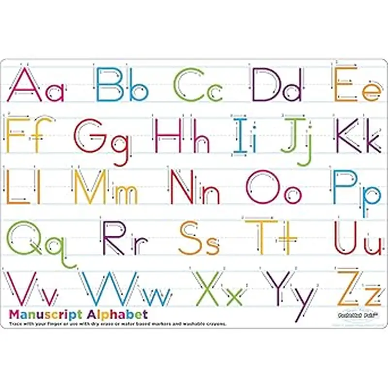Ashley Productions Smart Poly PosterMat Pals Manuscript, 12"x 17.25" (ASH 95207)