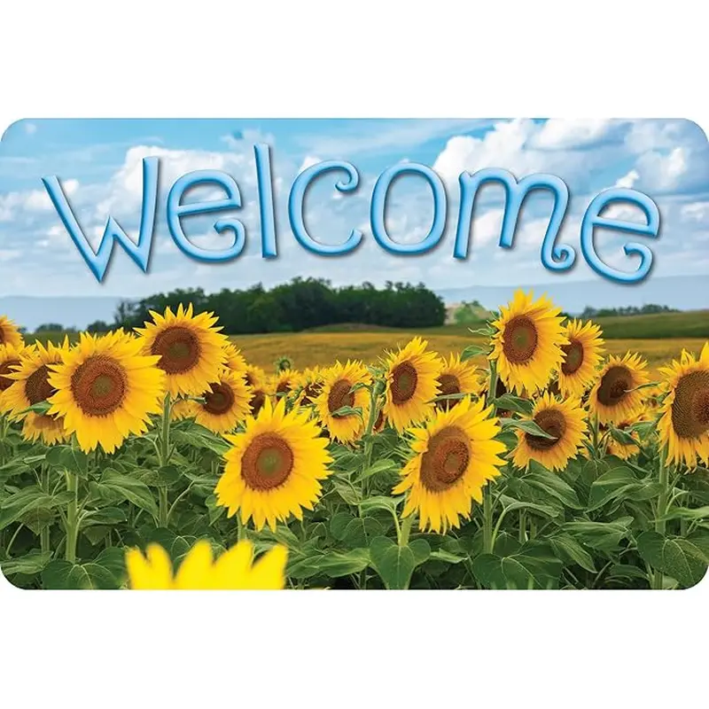 Ashley Productions Sunflowers Welcome Mat, 15.5" x  23.5" (ASH 91531)