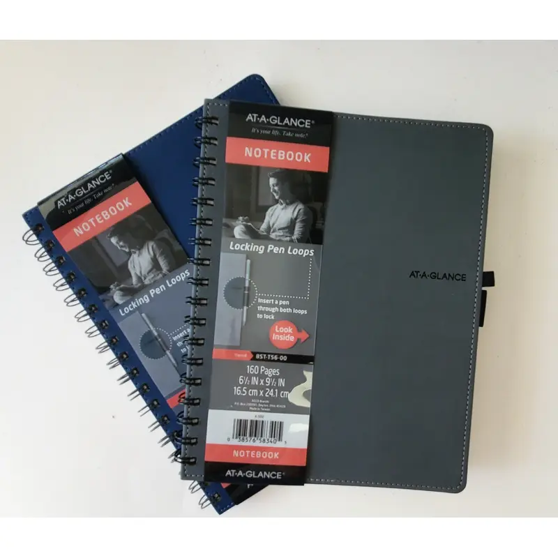 AT-A-GLANCE Premium Notebook, Wirebound, 6-1/2" x 9-1/2" (8ST-T56-00)Blue