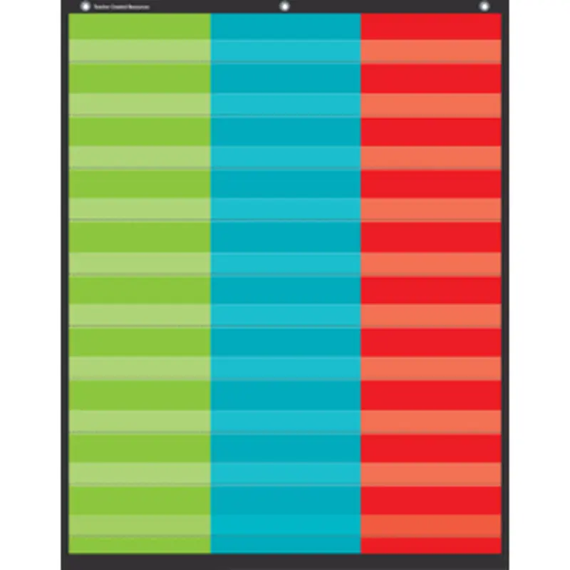 Teacher Created 3-Column Pocket Chart, 10 Pockets (TCR 20324)