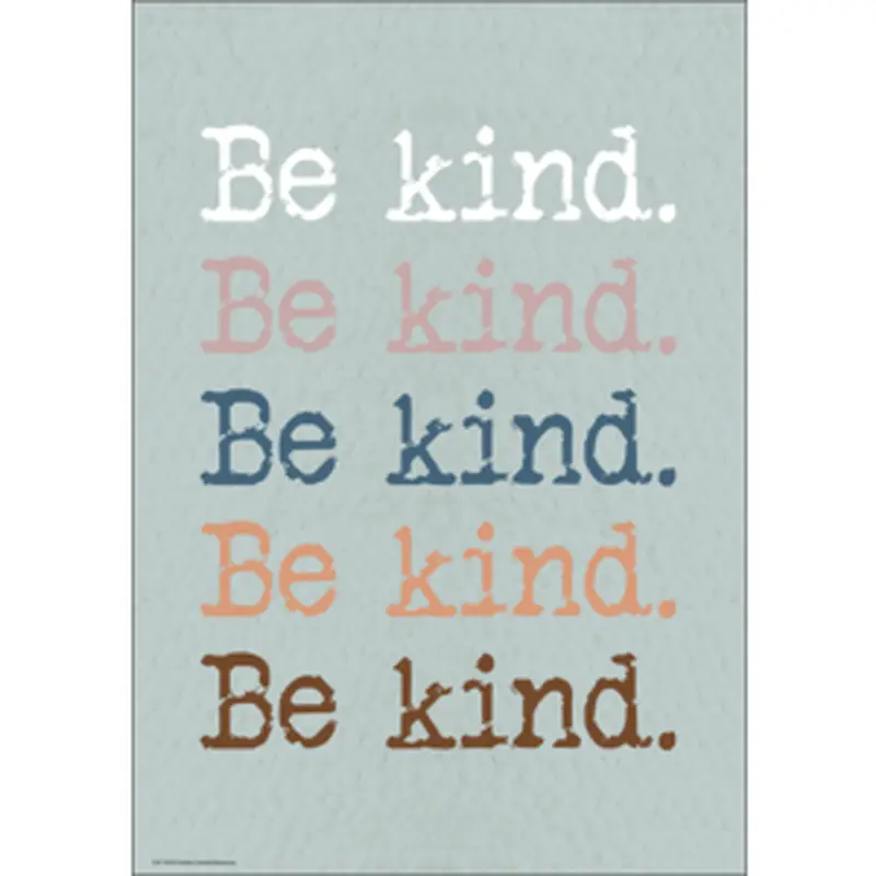 Teacher Created Be Kind. Be Kind. Be Kind. Positive Poster (TCR 7141)