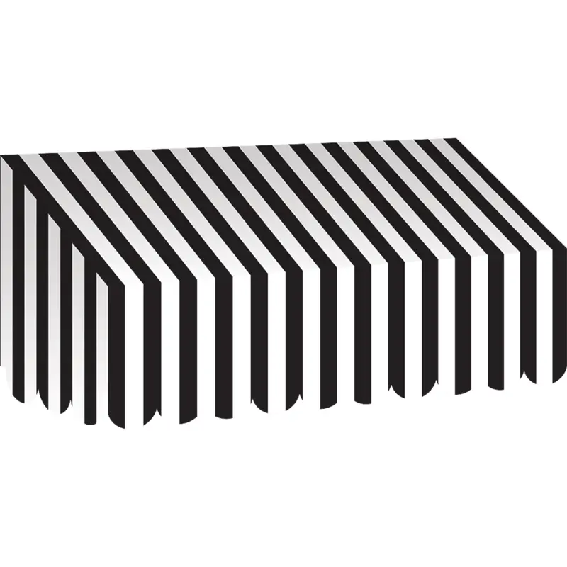 Teacher Created Black & White Stripes Awning (TCR 77505)