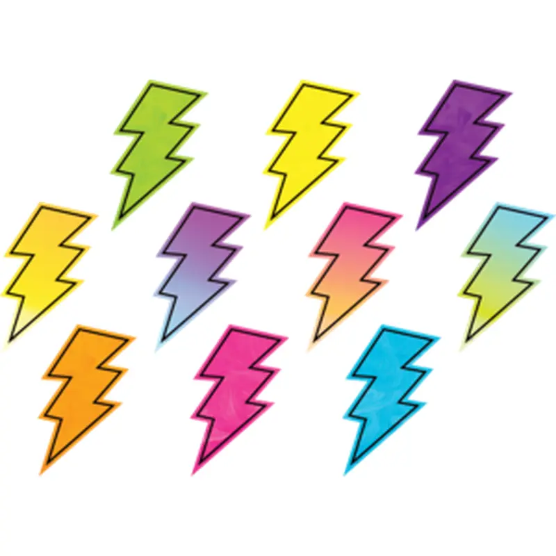 Teacher Created Brights 4Ever Lightning Bolts Accents, 30 Pieces (TCR 3927)