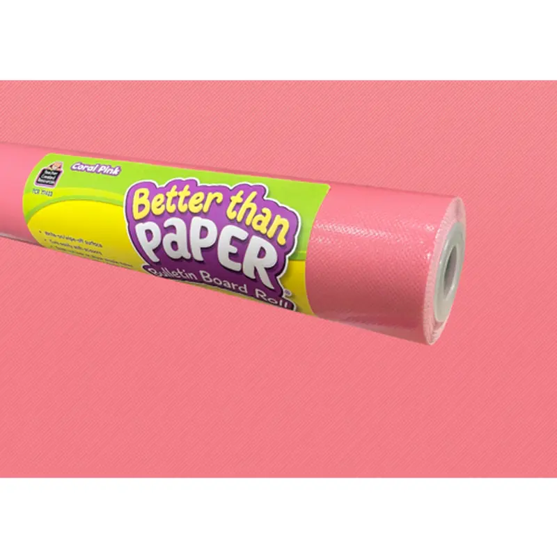 Teacher Created Coral Pink Better Than Paper Bulletin Board Roll (TCR77423)