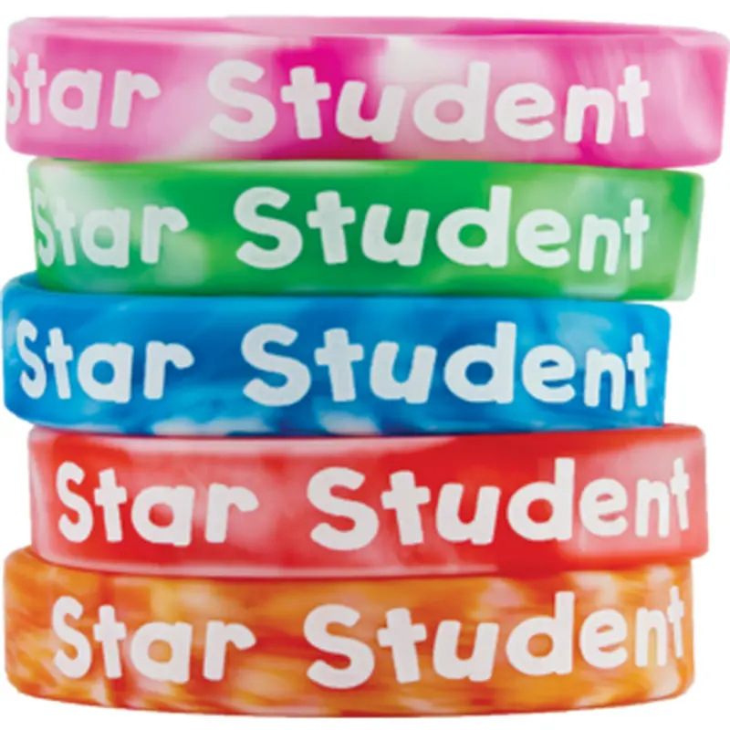Teacher Created Fancy Star Student Fancy Wristbands, Pack of 10 (TCR 6572)