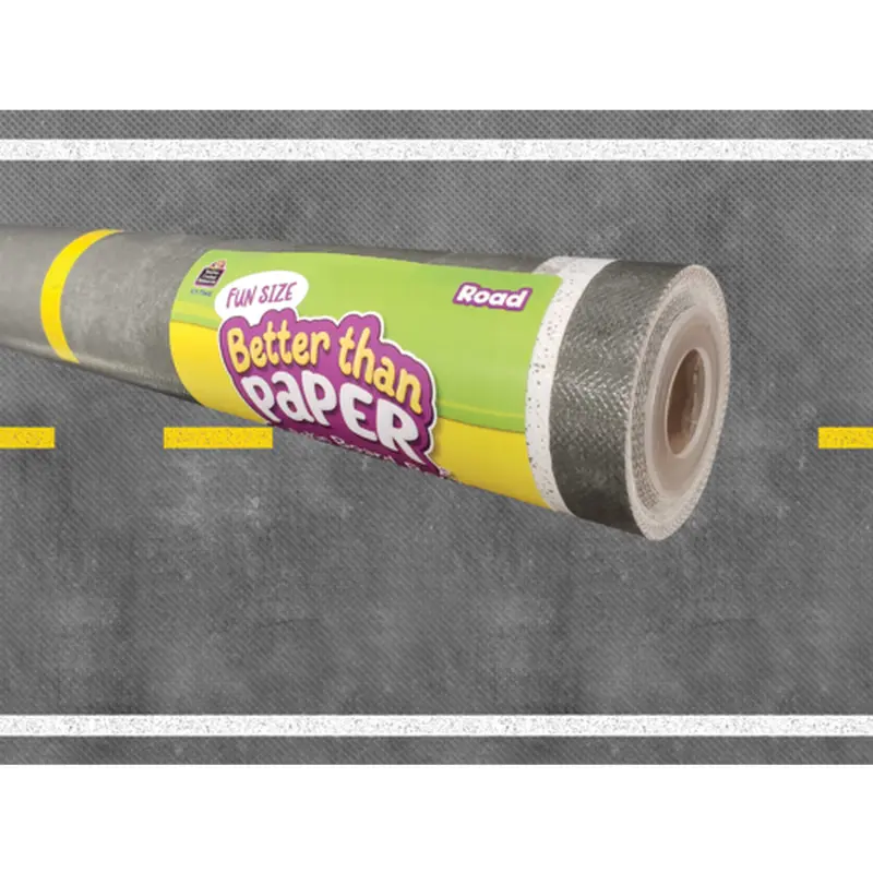 Teacher Created Fun Size Road Better Than Paper Bulletin Board Roll,18" x 12" (TCR 77445)