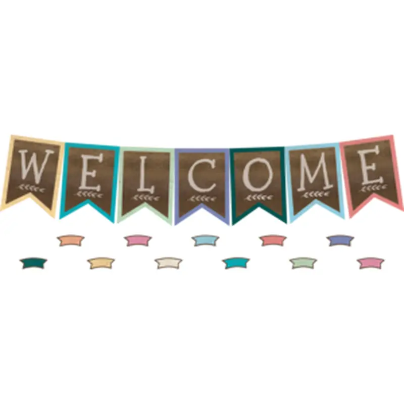 Teacher Created Home Sweet Classroom Pennants Welcome Bulletin Board Display Set (TCR 8815)
