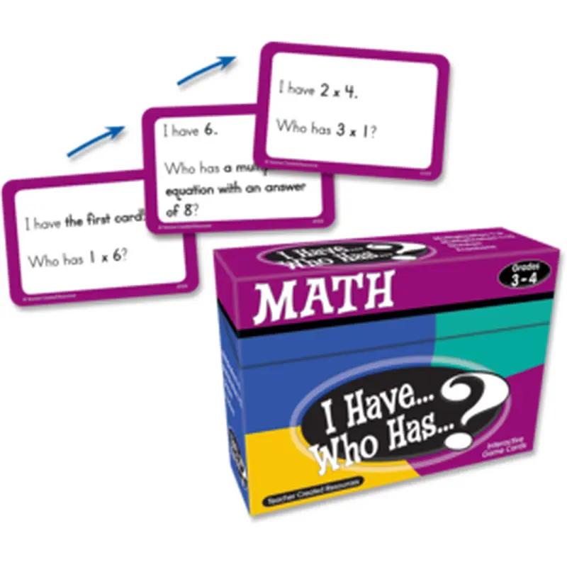 Teacher Created I Have, Who Has Math Game, Grades 3-4 (TCR 7819)