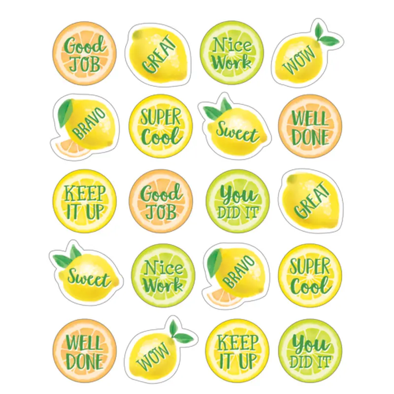 Teacher Created Lemon Zest Stickers (TCR 8484)