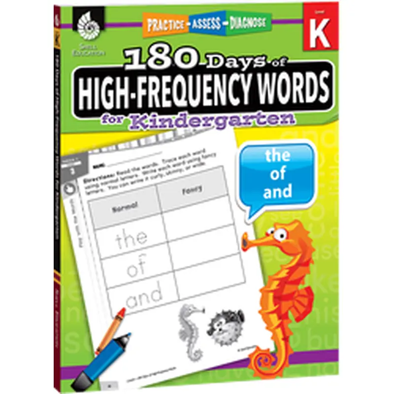 Teacher Created Materials 180 Days of High Frequency Words for Kindergarten (SEP 51633)