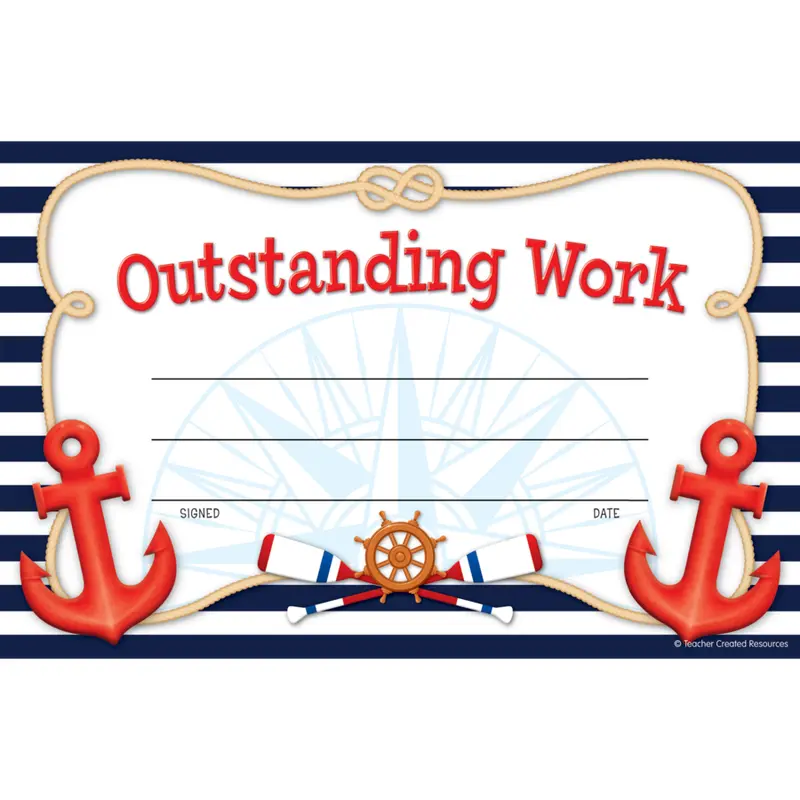 Teacher Created Nautical Outstanding Work Awards (TCR 2154)