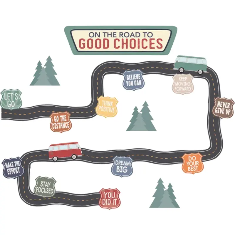 Teacher Created Resources Moving Mountains Road Trip On the Road to Good Choices Mini Bulletin Board (TCR 9225)
